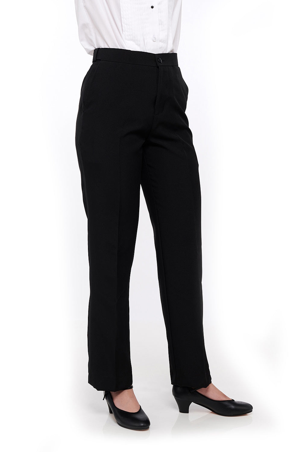 Trousers With Matching Belt Casual Formal Office Pants For Ladies - White -  Wholesale Womens Clothing Vendors For Boutiques