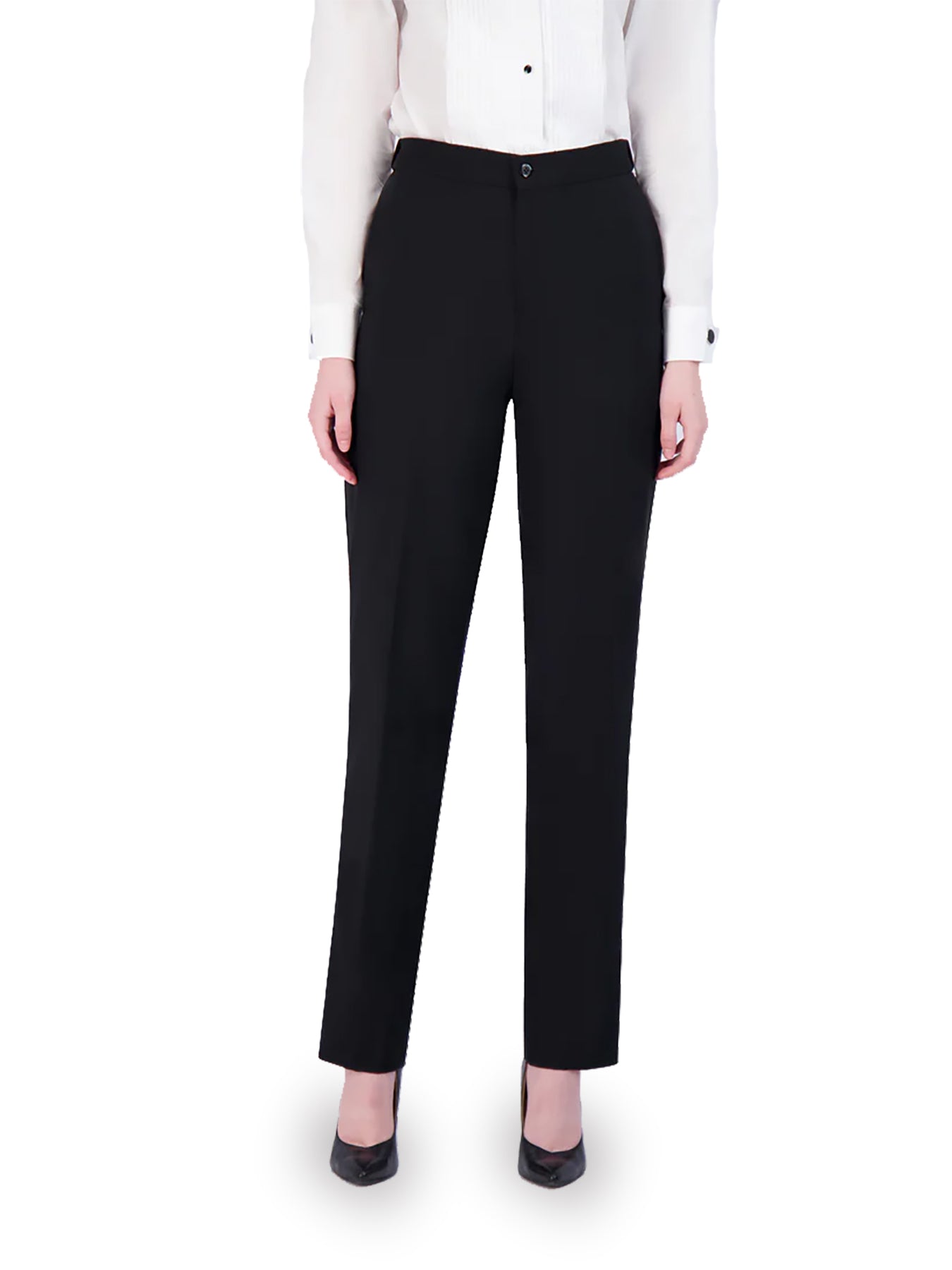 Stone Gray and Black Slim Fit Tuxedo Pants for Women – LITTLE BLACK TUX